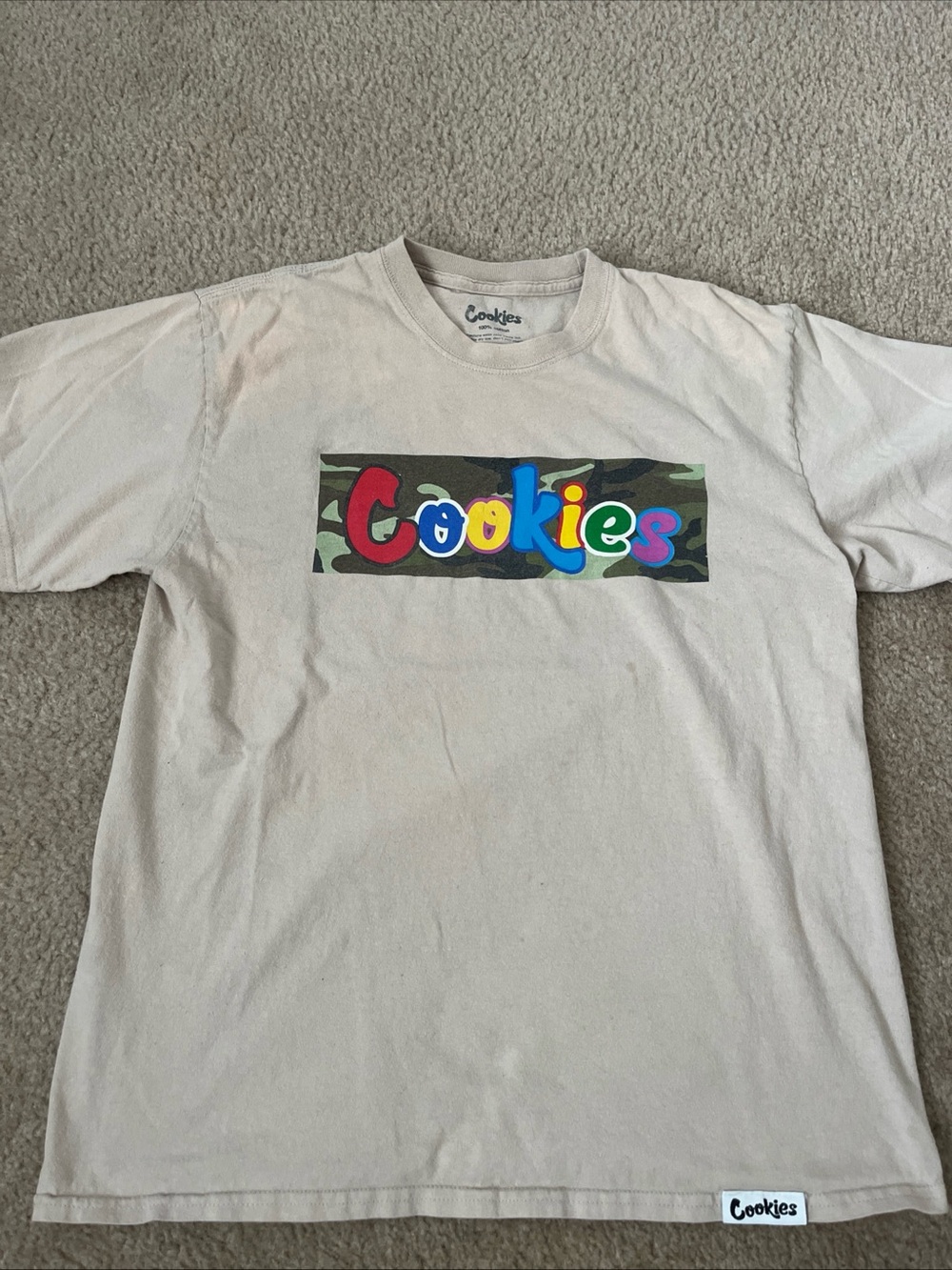Cookies Multicolor Logo Tee - Beige XL